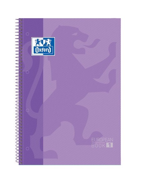 Oxford Europeanbook 1 cuaderno y block A4 80 hojas Púrpura (x5 unidades)