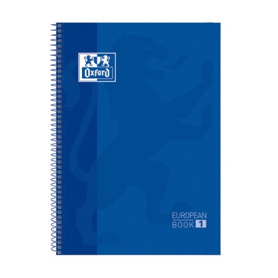 CUADERNO EUROPEANBOOK 1 TAPA EXTRADURA A4+ 80 HOJAS 5X5 COLOR AZUL OSCURO OXFORD 100430197 (x5 unidades)