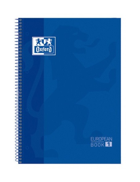 CUADERNO EUROPEANBOOK 1 TAPA EXTRADURA A4+ 80 HOJAS 5X5 COLOR AZUL OSCURO OXFORD 100430197 (x5 unidades)