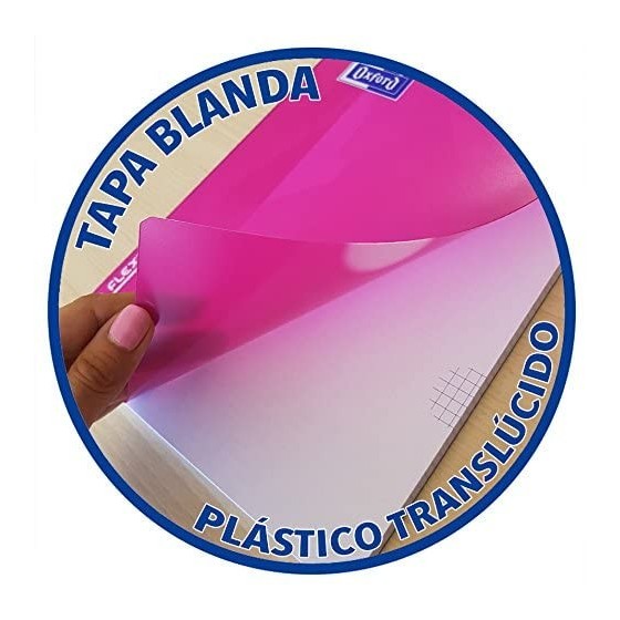 CUADERNO TAPA PLASTICO 4º 80 HOJAS 4X4 COLORES SURTIDOS OXFORD 400044180 (x5 unidades)