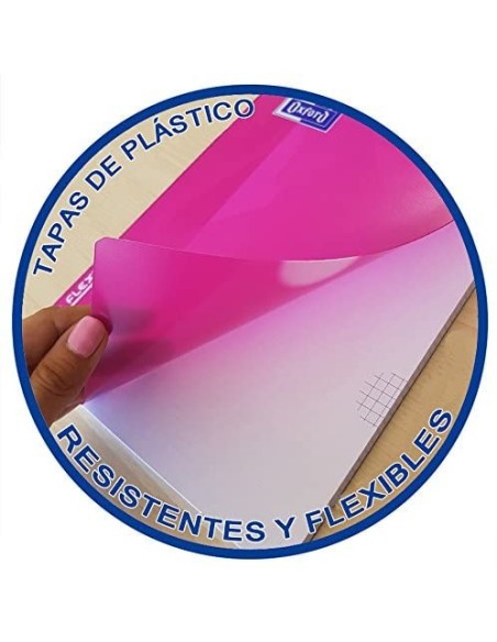 CUADERNO TAPA EXTRADURA FOLIO 80 HOJAS 4X4 COLORES SURTIDOS OXFORD 400122760 (x5 unidades)