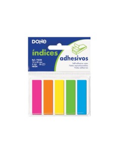 BLISTER 5 BLOCS DE 25 ÍNDICES EN 5 COLORES SURTIDOS NEON 12X45 DOHE 75020
