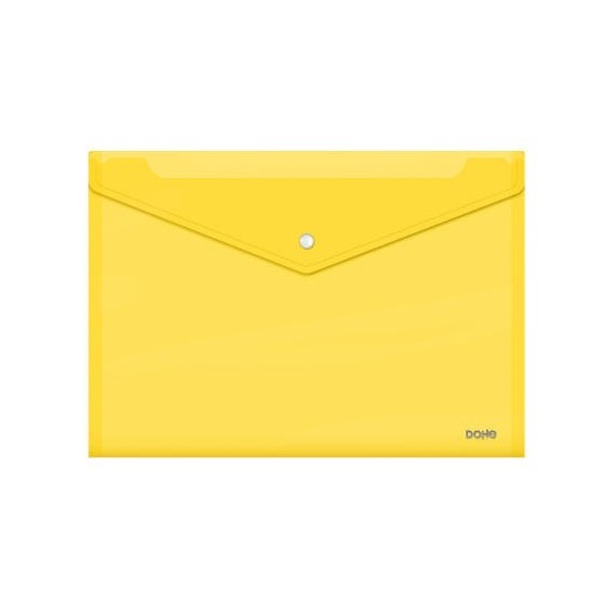 SOBRES POLIPROPILENO BROCHE AMARILLO FOLIO APAISADO 335X235 DOHE 91480 (x10 unidades)