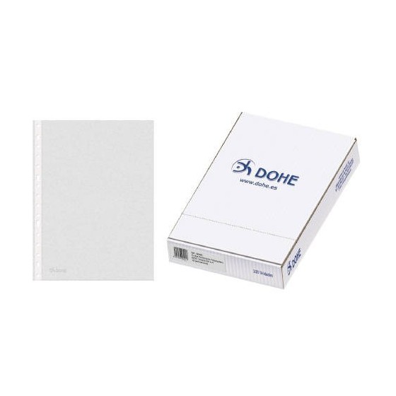 CAJA 100 FUNDAS MULTITALADRO BASIC A4 235X305 DOHE 90491