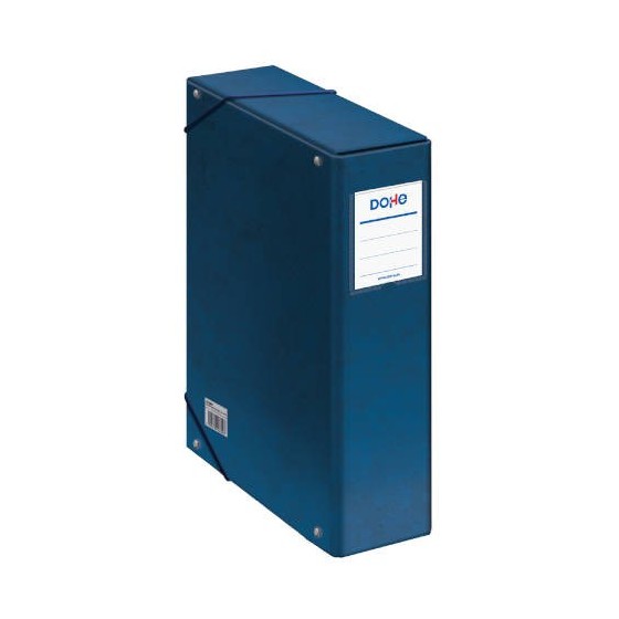 CAJAS DE PROYECTOS CARTÓN FORRADO LOMO DE 9 CM AZUL CON ETIQUETA 245X350X90 DOHE 09744