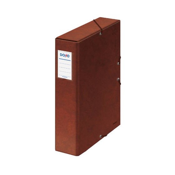 CAJAS DE PROYECTOS CARTÓN FORRADO LOMO DE 7 CM CUERO CON ETIQUETA 245X350X70 DOHE 09573