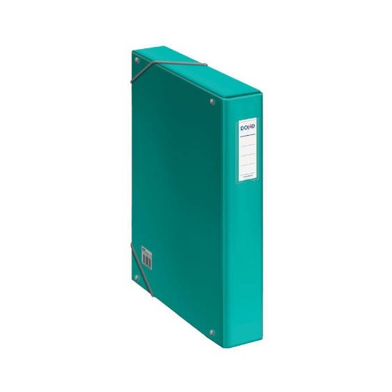 CAJAS DE PROYECTOS CARTÓN FORRADO LOMO DE 5 CM VERDE CLARO CON ETIQUETA 245X350X50 DOHE 10361