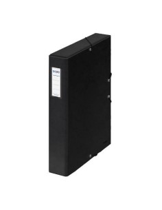 CAJAS DE PROYECTOS CARTÓN FORRADO LOMO DE 5 CM NEGRO CON ETIQUETA 245X350X50 DOHE