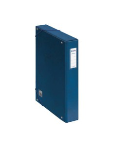 CAJAS DE PROYECTOS CARTÓN FORRADO LOMO DE 5 CM AZUL CON ETIQUETA 245X350X50 DOHE 09728