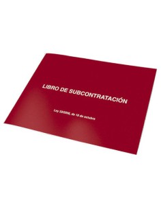 LIBRO DE SUBCONTRATACION CASTELLANO A4 APAISADO 10 HOJAS NUMERADAS DOHE 10011