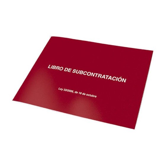 LIBRO DE SUBCONTRATACION CASTELLANO A4 APAISADO 10 HOJAS NUMERADAS DOHE 10011