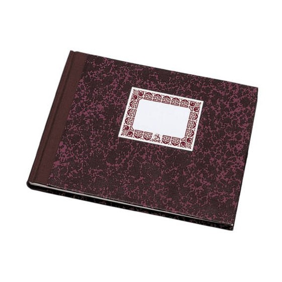 LIBRO DE CARTONÉ CAJA BURDEOS 1/4 APAISADO 100 HOJAS NUMERADAS DOHE 09962
