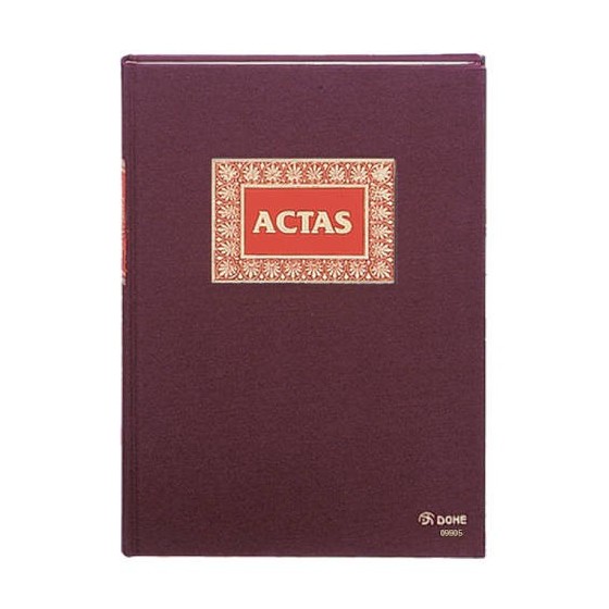 LIBRO DE ACTAS ACTAS FOLIO NATURAL 100 HOJAS NUMERADAS DOHE 09905