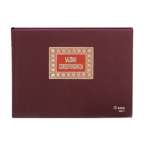 LIBRO DE REGISTROS SALIDA CORRESPONDENCIA FOLIO APAISADO 100 HOJAS DOHE 09911