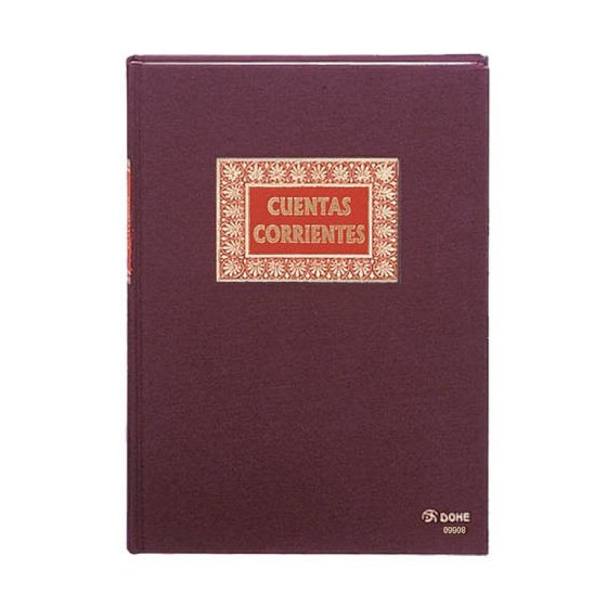 LIBRO DE CONTABILIDAD CUENTAS CORRIENTES FOLIO NATURAL 100 HOJAS NUMERADAS DOHE 09908