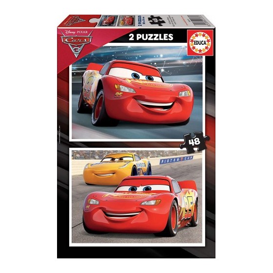 PUZZLE INFANTIL 2X48 CARS 3 DE 4-6 AÑOS EDUCA BORRAS 17177