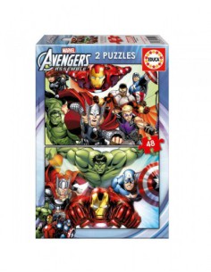 PUZZLE 2x48 AVENGERS DE 3-6 AÑOS EDUCA BORRAS 15932