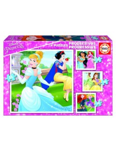 PUZZLE PROGRESIVOS PRINCESAS DISNEY 12-16-20-25 DE 3-5 AÑOS EDUCA BORRAS 17166