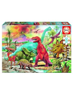 PUZZLE INFANTIL 100 DINOSAURIOS DE 6-8 AÑOS EDUCA BORRAS 13179