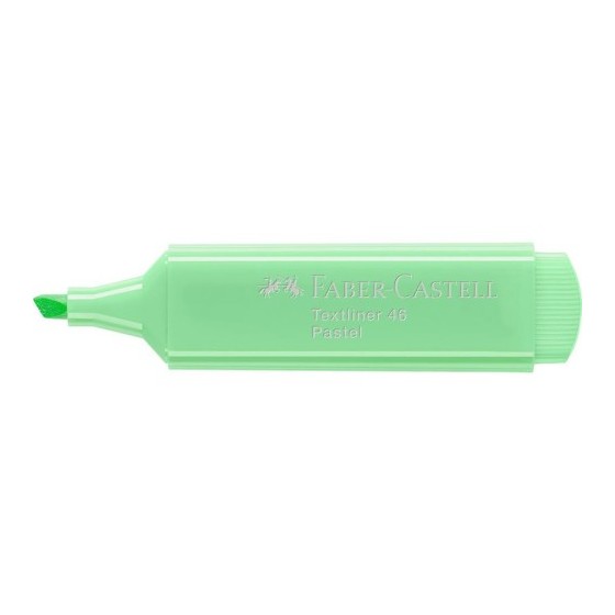 MARCADOR FLUOR TEXTLINER VERDE CLARO PASTEL FABER CASTELL 154666 (x10 unidades)