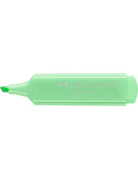 MARCADOR FLUOR TEXTLINER VERDE CLARO PASTEL FABER CASTELL 154666 (x10 unidades)