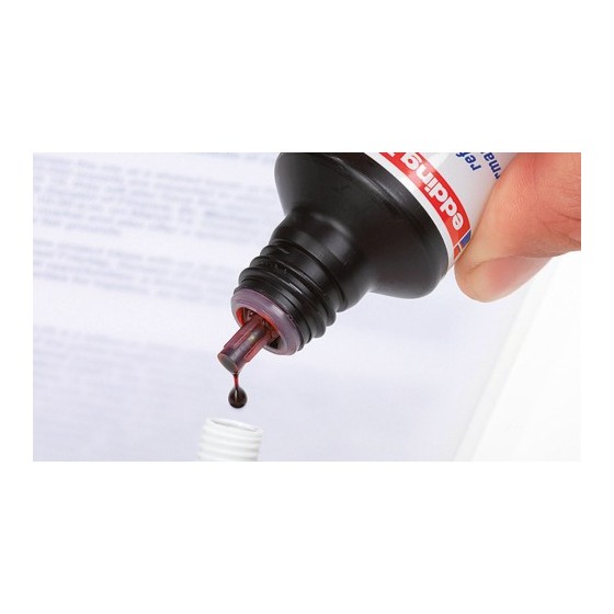 FRASCO TINTA PARA RELLENAR 25ML ROJA EDDING T25-002