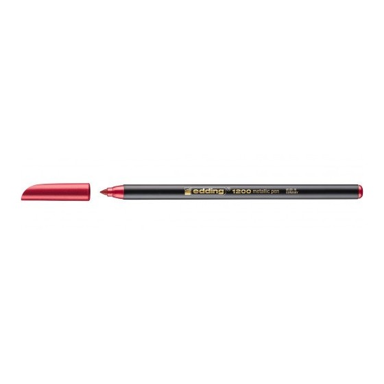 ROTULADOR PUNTA FINA 1200 ROJO METALICO EDDING 1200-072 (x10 unidades)