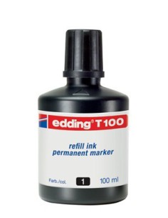 FRASCO TINTA PARA RELLENAR 100ML NEGRO EDDING T100-01