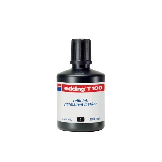 FRASCO TINTA PARA RELLENAR 100ML NEGRO EDDING T100-01