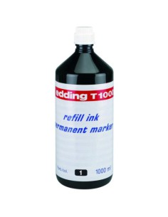 FRASCO TINTA T 1000 PARA RELLENAR 1000ML NEGRO EDDING T1000-01