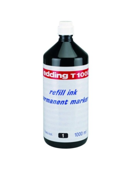 FRASCO TINTA T 1000 PARA RELLENAR 1000ML NEGRO EDDING T1000-01