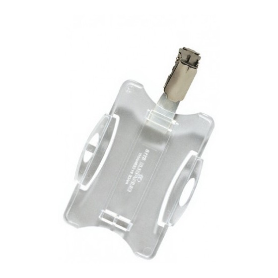 CAJA DE 25 IDENTIFICADORES PARA TARJETAS SEGURIDAD SIMPLE CON PINZA 54X85MM  DURABLE 8118-19