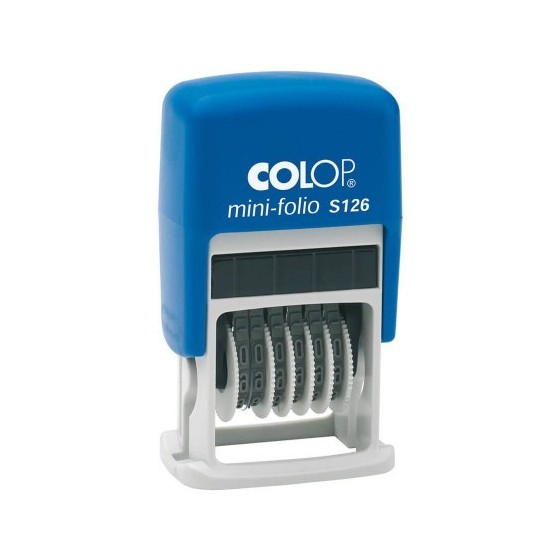 SELLO DE ENTINAJE S 126 NUMERADOR 4MM AZUL/NEGRA COLOP 104941