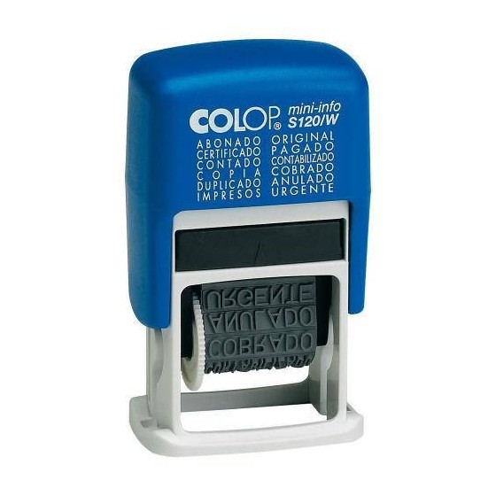 SELLO DE ENTINAJE S 120/W FORMULA 4MM ESPAÑOL AZUL/NEGRA COLOP 104894