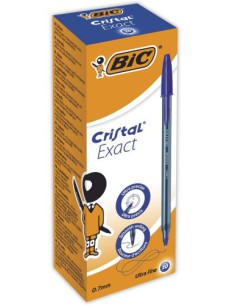 BIC Cristal Exact Azul Bolígrafo Ultrafino 20 pieza(s) (x20 unidades)