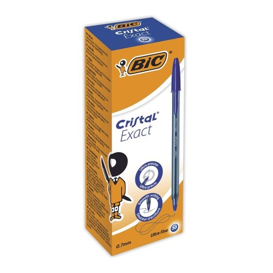 BIC Cristal Exact Azul Bolígrafo Ultrafino 20 pieza(s) (x20 unidades)
