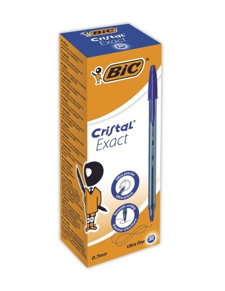 BIC Cristal Exact Azul Bolígrafo Ultrafino 20 pieza(s) (x20 unidades)