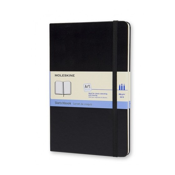 CUADERNO DE BOCETOS NEGRO L (13X21CM) MOLESKINE ARTQP063