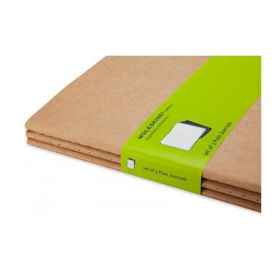 SET DE 3 LIBRETAS CAHIER MARRÓN KRAFT XL (19X25CM) LISAS MOLESKINE QP423