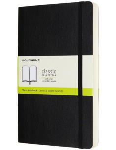 LIBRETA CLASICA MAYOR GROSOR NEGRA L (13X21CM) LISA TAPA BLANDA MOLESKINE QP618EXP