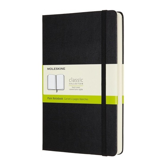 LIBRETA CLASICA MAYOR GROSOR NEGRA L (13X21CM) LISA TAPA DURA MOLESKINE QP062EXP
