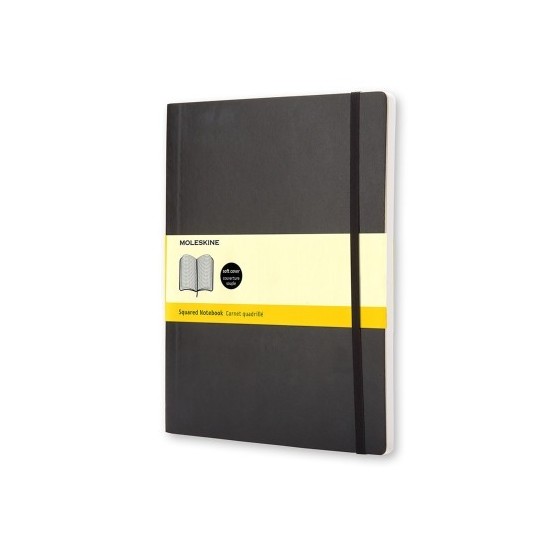LIBRETA CLASICA TAPA BLANDA NEGRA XL (19X25CM) CUADRICULADA MOLESKINE QP622