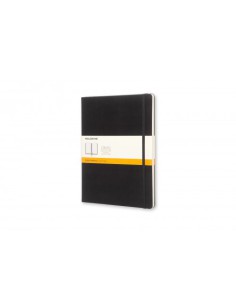 LIBRETA CLASICA TAPA DURA NEGRA XL (19X25CM) RAYAS MOLESKINE QP090