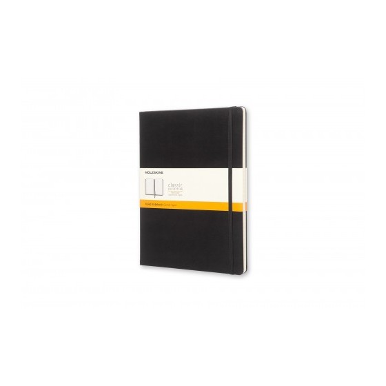 LIBRETA CLASICA TAPA DURA NEGRA XL (19X25CM) RAYAS MOLESKINE QP090