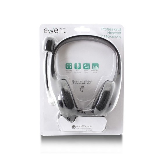 Ewent EW3562 auricular y casco Auriculares Diadema Negro, Plata