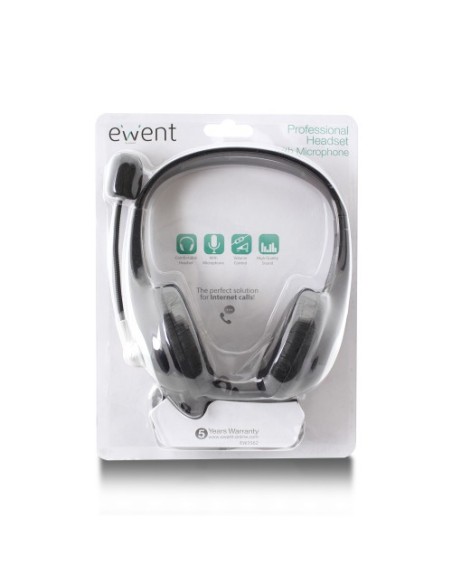 Ewent EW3562 auricular y casco Auriculares Diadema Negro, Plata