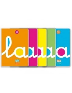 LIBRETA LAMELA FORMATO A4 RAYADO 3 MM - 50 HOJAS POLIPROPILENO 90 GRS. LAMELA 06A4P03 (x5 unidades)