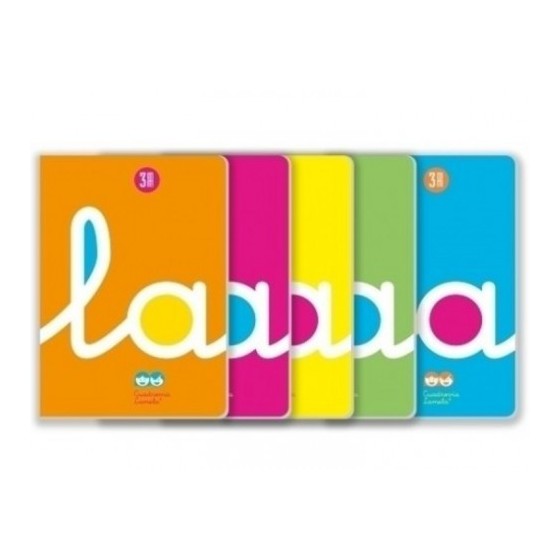 LIBRETA LAMELA FORMATO A4 RAYADO 3 MM - 50 HOJAS POLIPROPILENO 90 GRS. LAMELA 06A4P03 (x5 unidades)