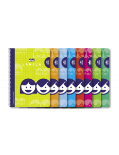 CUADERNO BASICO FORMATO 4º 40 HOJAS RAYADO 4 MM SURTIDOS LAMELA 07004 (x10 unidades)
