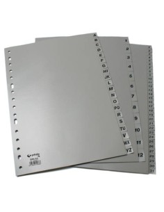 JUEGO NUMERICO XS 1-12 FOLIO POLIPROPILENO GRIS GRAFOPLAS 44412071